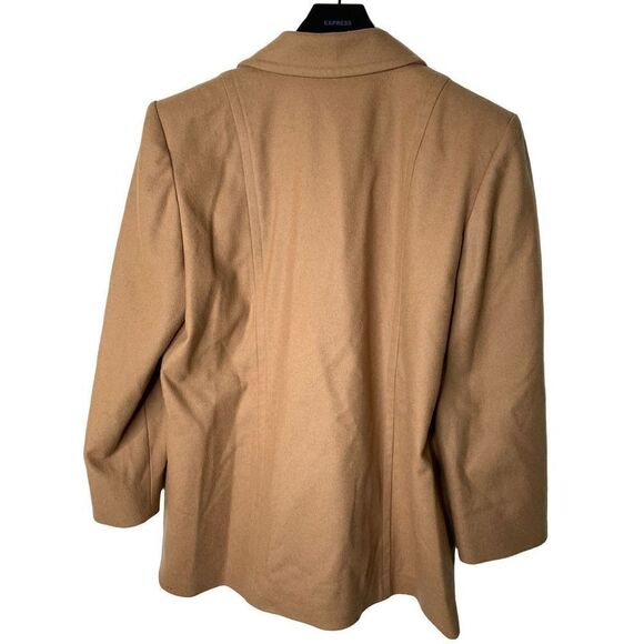 Vintage 90s Pendleton 100% wool pea coat camel size 12 - Picture 2 of 7